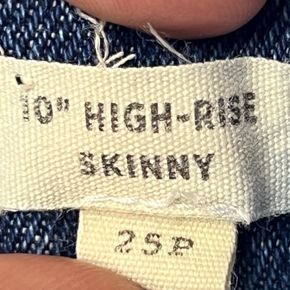 Madewell Jeans Woman 25P Cordova Wash 10" High Rise Skinny Button Fly Blue Denim - Picture 9 of 14